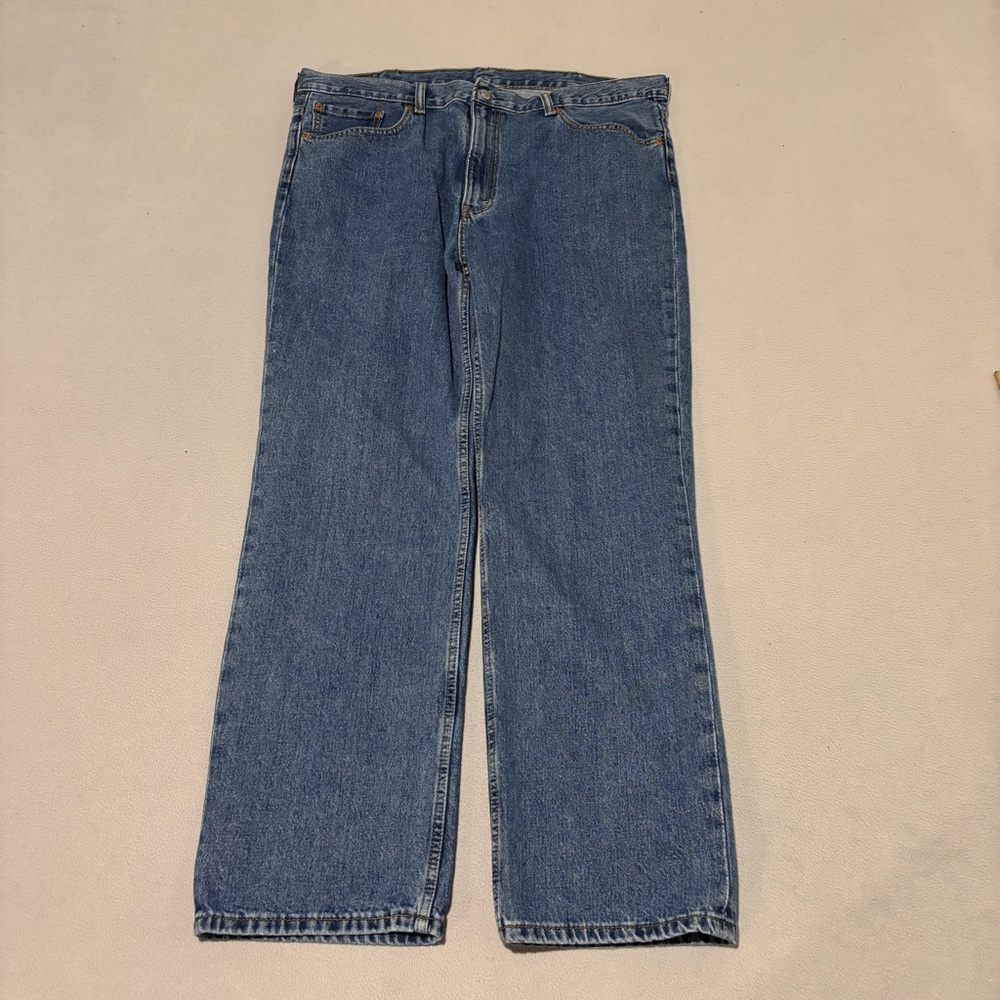 Levis 516 Jeans 42x32 Blue Denim Slim Straight Grunge Western Cowboy‎ Rodeo